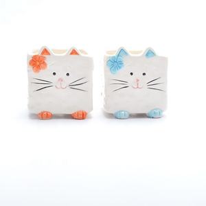 Pot de fleurs en céramique écologique <span class=keywords><strong>pour</strong></span> chat, <span class=keywords><strong>pour</strong></span> la décoration de la maison et du jardin, pot à succulentes en porcelaine <span class=keywords><strong>pour</strong></span> chat, vente en gros - Product Image 6