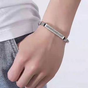 Silver Plated <b>Men</b> Bracelet Chinese Vintage Punk Cuban Chain Woven Bare Riding Whip Chain Bracelet <b>for</b> <b>Men</b> - Product Image 3