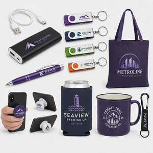 Coffret de bienvenue pour conférence, articles promotionnels portables imprimés numériquement, batterie externe et sac fourre-tout en toile, cadeau d'activité - Product Image 1
