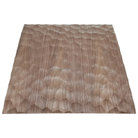 Panneaux muraux en placage de bois texturé 3D moderne, chêne blanc/noyer, MDF ondulé, résistant à l'humidité, épaisseur 12 mm, usage domestique et commercial