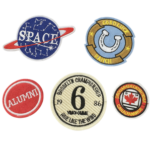 Emblemas de Tecido Bordados em Renda Redondos Retrô Termocolantes para Roupas, Chapéus e Bolsas - <span class=keywords><strong>Patches</strong></span> Decorativos DIY - Product Image 1