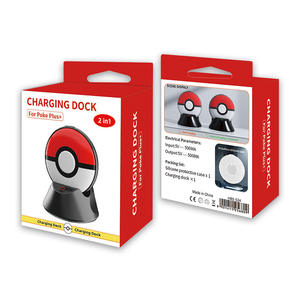 Base de cargador para Pokemon <span class=keywords><strong>Go</strong></span> <span class=keywords><strong>Plus</strong></span>, funda protectora de silicona LED con base de carga, base de carga, caja de carga, caja protectora - Product Image 5