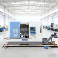 Tour CNC à banc incliné haute précision et haute rigidité TCK600, centre de tournage et de fraisage horizontal 3 axes avec commande GSK, usage intensif