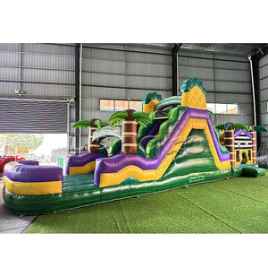 <span class=keywords><strong>Casa</strong></span> de Brinco Inflable Comercial para Niños al Aire Libre, Pista de Obstáculos Ninja Warrior <span class=keywords><strong>con</strong></span> <span class=keywords><strong>Piscina</strong></span> de Agua - Product Image 5