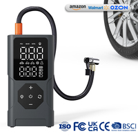 Pompe à air portable pour pneus 5V 2A avec écran LED, batterie 1500mAh, sortie 5V 1A, excellente pompe à air pour voiture et ballons