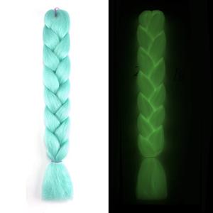 Extensiones de Cabello Sintético Fluorescente <span class=keywords><strong>Momo</strong></span>, Envío Rápido, Económico, Brilla en la Oscuridad, 24 Pulgadas, 100g, Sin Procesar, Peso Personalizable, Trenza Gigante - Product Image 3