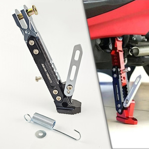 Béquille latérale de moto Qiangye en alliage d'aluminium réglable, universelle, usinée CNC - Product Image 1