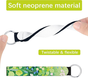 Porte-clés personnalisables par sublimation en néoprène avec boucle en nylon pour impression de logo DIY pour femmes, vente en gros - Product Image 6
