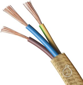 Amarcords-CANVAS BEIGE <span class=keywords><strong>Cable</strong></span> eléctrico textil 10 metros Conexión a tierra 3x075mm Aislamiento <span class=keywords><strong>de</strong></span> PVC Conductor <span class=keywords><strong>de</strong></span> cobre IP33 Uso aéreo - Product Image 6