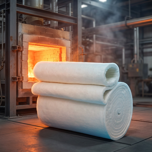 Prix usine – Couvertures en fibres céramiques 1260C, épaisseur 25 mm et 50 mm, laine céramique pour four de forge et revêtement de chaudière - Product Image 1