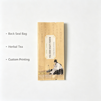 Sachet plat personnalisé imprimé à scellage arrière, thermoscellable et refermable, pour portion individuelle, en BOPP/PAPIER/CPP, pour graines de Kudzu, lotus, aliments pour bébés, nouilles