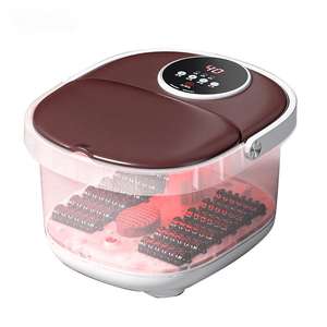 Entspannender, faltbarer, tragbarer, beheizter Fuß<span class=keywords><strong>massage</strong></span>-Behälter mit Musikfunktion und Tragegriff - Product Image 1