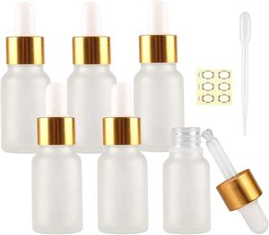 Frosted White Glass Essential Oill <b>Dropper</b> <b>Bottle</b> <b>Dropper</b> Essential Oil Glass <b>Bottle</b> clear and Serum Cosmetic Packaging - Product Image 1