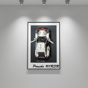 Nouveau design, haute compatibilité, ensemble d'affichage <span class=keywords><strong>photo</strong></span> pour voiture, panneau arrière mural suspendu, motif abstrait moderne noir mécanique, blocs de construction - Product Image 6