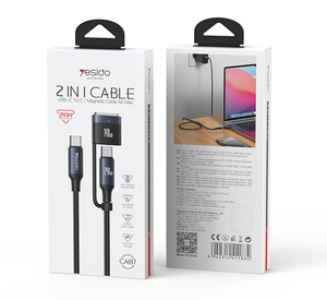 Yesido 2 metros 240W Carga rápida Tipo-<span class=keywords><strong>C</strong></span> <span class=keywords><strong>a</strong></span> Tipo-<span class=keywords><strong>C</strong></span>/<span class=keywords><strong>T</strong></span> 140W Carga magnética para IP Laptop Cable DE DATOS CA197 - Product Image 6