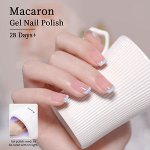 R S Nail 6 colori Macaron professionale Gel smalto Set bottiglia LED Packaging libero Designer francese puro colore Gel smalto - Product Image 2