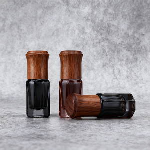 Wholesale <b>Empty</b> 6ml Walnut Roller for Ball <b>Bottle</b> Silver Vein Spot Wood Essential Oil Perfume Beech Glass <b>Bottle</b> Screw Cap - Product Image 4