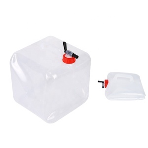 Sac d'eau potable pliable de 20 L haute capacité pour camping, transport en voiture et remplissage extérieur - Product Image 1