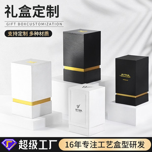 Boîte cadeau parfum sur mesure Zongzheng Packaging, couvercle supérieur et inférieur, noir et blanc, pour cosmétiques, soins de la peau et essences. - Product Image 4