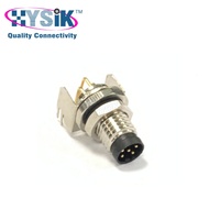 Conector de Panel SACC-E-M8MS-5CON-M8 M8 Codificado A/B de 5 Pines y 90 Grados, Enchufe de PCB Blindado para Conectores de Sensores Industriales