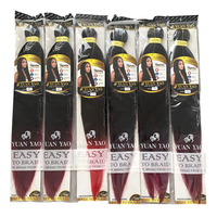 Nuevo Paquete de Cabello Sintético Preestirado para Trenzas, 52 Pulgadas, Trenzas en Caja, Textura Yaki, Cabello Preestirado para Trenzas, Venta al por Mayor