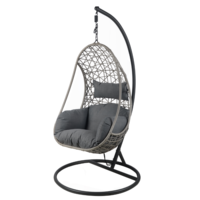 Chaise balançoire moderne pour patio extérieur avec cadre en acier et rotin pour salon et jardin Meubles d'extérieur en gros