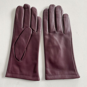 <span class=keywords><strong>Gants</strong></span> longs en cuir d'agneau véritable colorés pour femmes, <span class=keywords><strong>gants</strong></span> de mode noirs en peau de mouton pour dames - Product Image 6