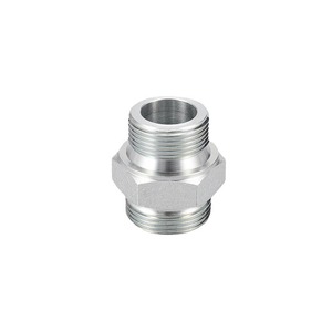 Raccord hexagonal à filetage externe pour tuyau hydraulique en acier inoxydable couleur naturelle - Product Image 5
