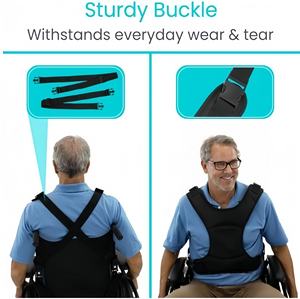 Sangles de sécurité Les patients âgés empêchent le harnais de poitrine coulissant Hôpital médical Ceinture de sécurité pour fauteuil roulant matelassée Oreiller fonctionnel 2 en 1 - Product Image 5