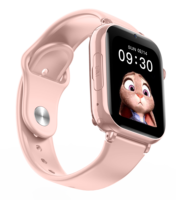 Vierkant silicagel Ultrahelder 4G video-oproep Kinderen Smart Watch SIM-kaart Waterdicht Voice Chat Camera Wekker