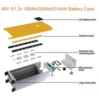 Paquete de Baterías LiFePO4 Inteligente de 16kW 48V 51.2V, Batería LiFePO4 Doméstica con Monitoreo Bluetooth, Sistema de Almacenamiento de Energía Solar