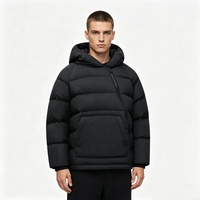 Veste matelassée à capuche pour homme, chaude pour l'hiver, avec fermeture éclair asymétrique, imperméable et légère