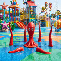Aire de jeux aquatique en fibre de verre Octopus pour enfants, avec jets d'eau, pour parc d'aventure