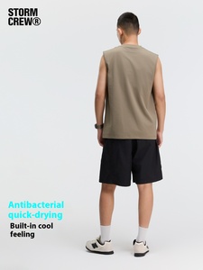 STORMCREW夏季休闲中膜无袖针织t恤抗菌防晒100% 棉宽松圆领抗起球 - Product Image 3