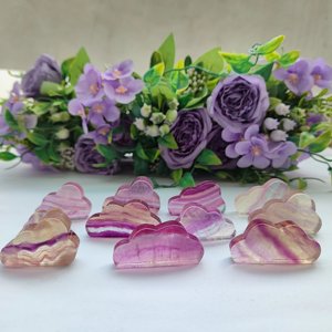 Venta al por mayor natural colorido cristal ornamento energía curación piedra caramelo fluorita nube para regalos Decoración - Product Image 6