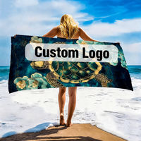 Custom Personalized Luxury Beach Towel With Logo Custom Print Fast Shipping Summer Large Beach Towel Microfiber