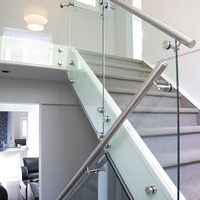 Vis de fixation en acier inoxydable satiné, design moderne, pour panneaux en verre, kits de fixation pour escalier, balcon, affichage d'œuvres d'art