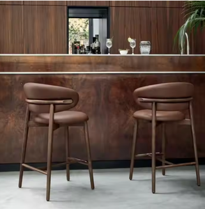 Silla Moderna de Diseño Nórdico de Lujo, con Respaldo Alto, Tapizada en Tela Blanca, para Bar, Hogar, Salón, Comedor y Sala de Estar - Product Image 4
