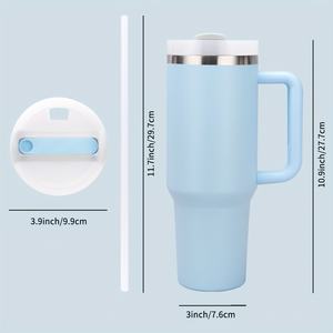 Gobelet à vin isotherme sous vide en acier inoxydable 1200 ml, design personnalisé, écologique, avec couvercle et paille, isolation thermique 12-24 heures, pour le bureau - Product Image 3