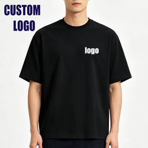 T-shirt décontracté en coton de haute qualité 400 g/m², impression personnalisée du logo, t-shirts homme, vente en gros, t-shirt uni pour homme - Product Image 2