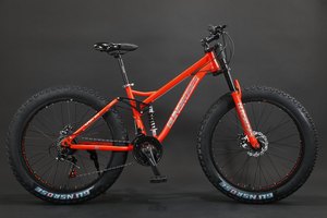 Pedale ordinario in acciaio 4.0 grande pneumatico Downhill Mountain Bike adulto fuoristrada da <span class=keywords><strong>uomo</strong></span> da donna freno a disco a 21 velocità - Product Image 6