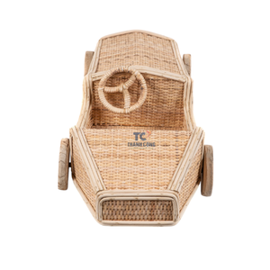 Camión de juguete de madera ecológico sostenible para niños, coche de juguete para juego de simulación móvil, fábrica de Vietnam, camión de ratán ecológico para niños pequeños - Product Image 2
