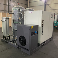 Compresseur d'air monté sur dérapage 50kw 75hp 16bar Rotation de vis bien équilibrée silencieuse Faible vibration avec sécheur d'air efficace