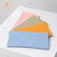 Étui à lunettes en cuir PU souple, tube droit, ultra-plat, ouverture supérieure, sac à lunettes personnalisé avec logo, emballage portable pour le rangement des lunettes