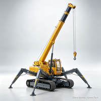 Grue araignée tout-terrain avancée avec indicateur de charge sécurisé pour la pose de murs vitrés de bâtiments commerciaux