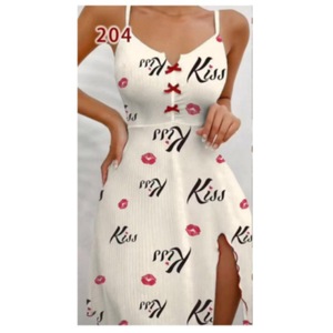 Pigiama a fascia Sexy <span class=keywords><strong>da</strong></span> <span class=keywords><strong>donna</strong></span> con abito a fascia stampato Sexy, apertura frontale del capo, Set di pigiama a fascia - Product Image 1