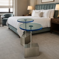 Nouvelle table d'appoint en acrylique de luxe au design moderne, table basse en acrylique transparent durable sur mesure pour le mobilier de salon