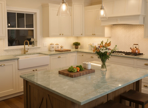 LOSAS GRANDES DE CUARZO VERDE VIETNAMITA MODERNO PARA HOTELES, HOSPITALES, COCINAS Y BAÑOS - Product Image 4