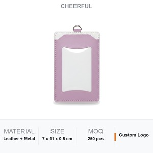 Porte-cartes de visite classique en cuir PU violet avec support de téléphone, logo personnalisé, cadeau d'entreprise - Product Image 1