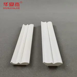 Hot sale bed mould white vinyl 12FT / 25/64 x 1-39/64 crown pvc moulding for building decoration